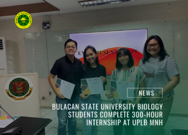 Bulacan State University biology students complete 300-hour internship at UPLB MNH